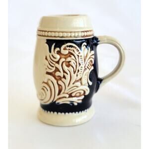 Miniature German Stein/Mug - Toothpick Holder Blue White